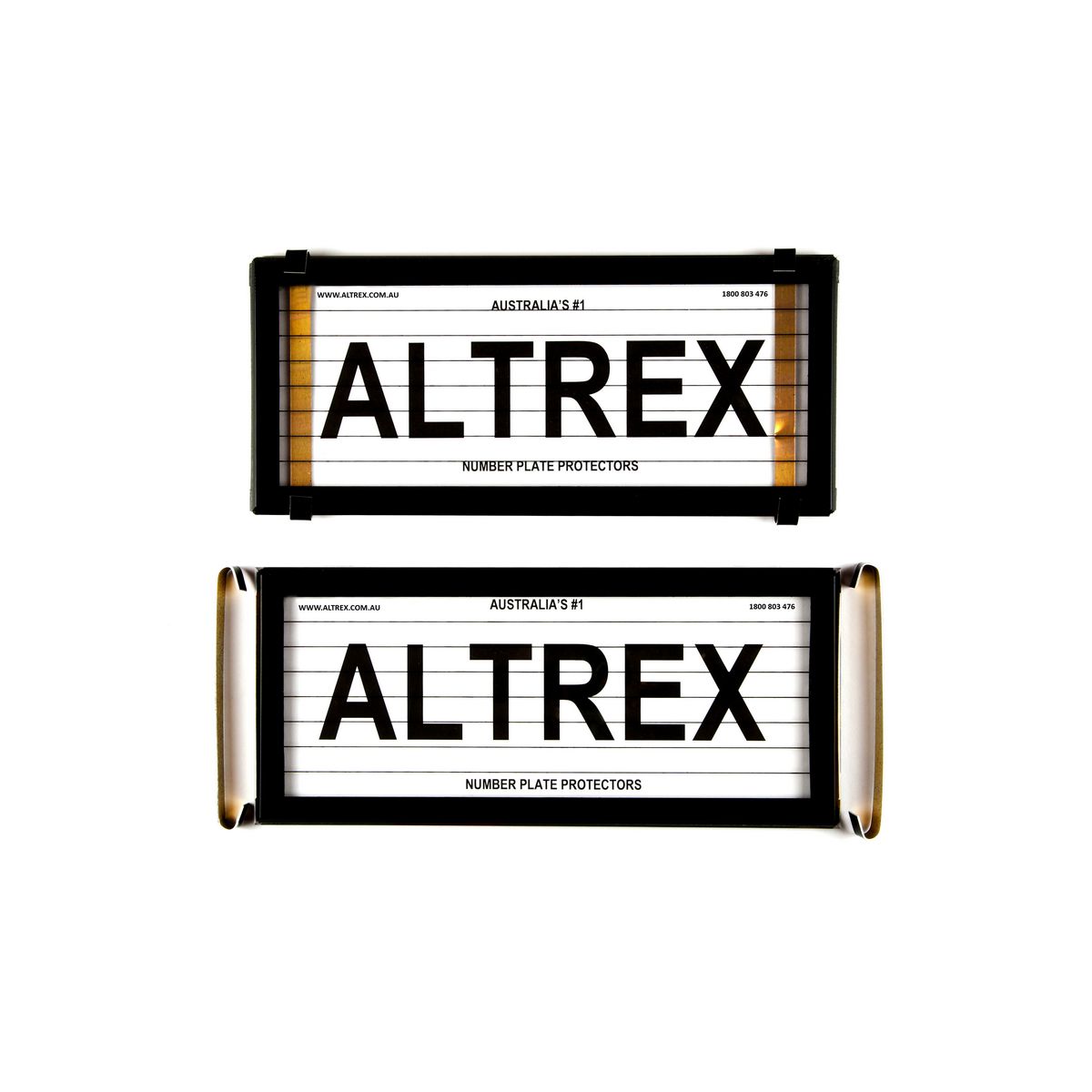 Altrex Number Plate Cover 4 Figure Black With Lines Slimline