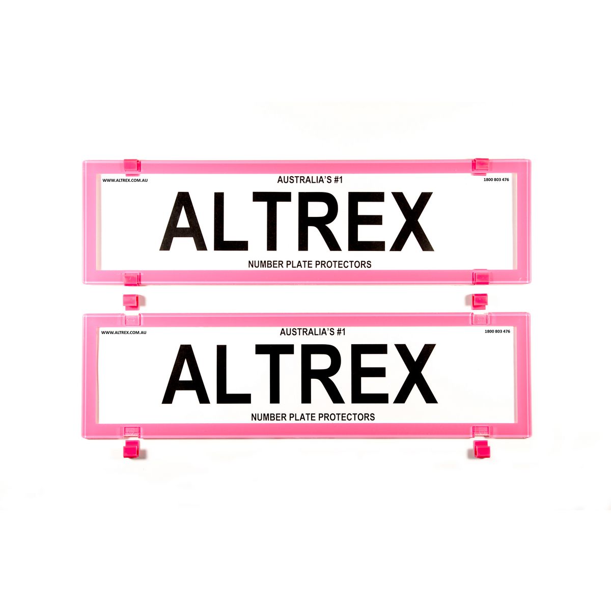 Altrex Number Plate Cover 6 Figure Pink Without Lines Dual Slimline