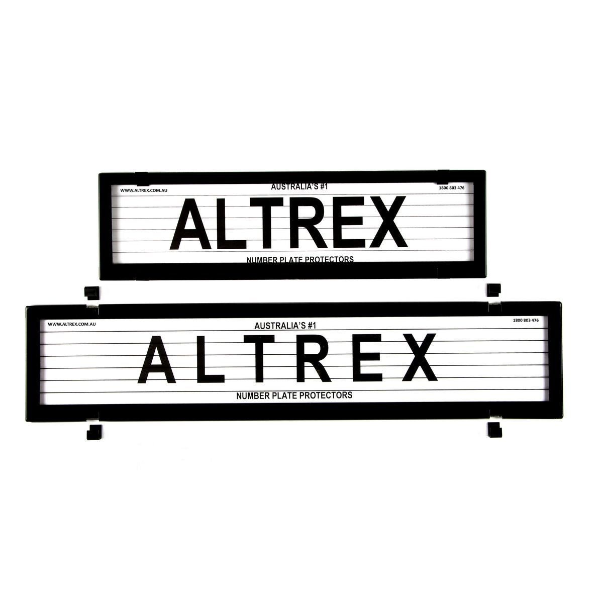 Altrex Number Plate Cover 6 Figure Black With Lines European Slimline Combination