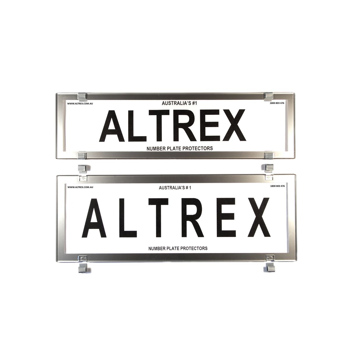 Altrex Number Plate Cover 6 Figure Silver Without Lines Slimline Combination