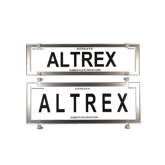 Altrex Number Plate Cover 6 Figure Silver Without Lines Slimline Combination