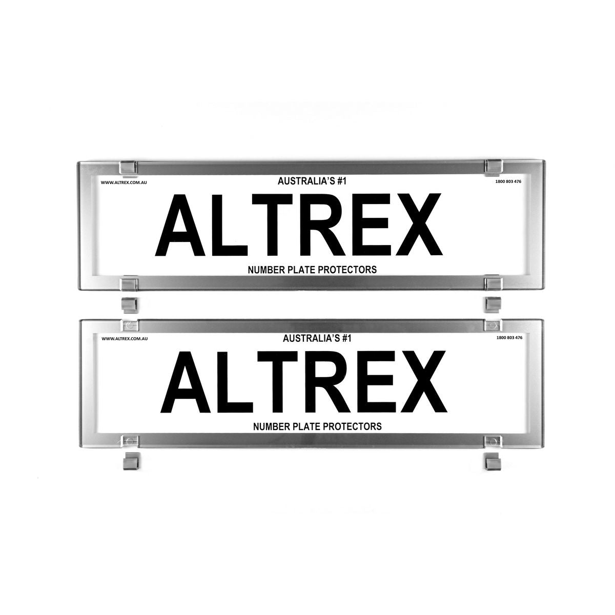 Altrex Number Plate Cover 6 Figure Chrome Style Without Lines Dual Slimline