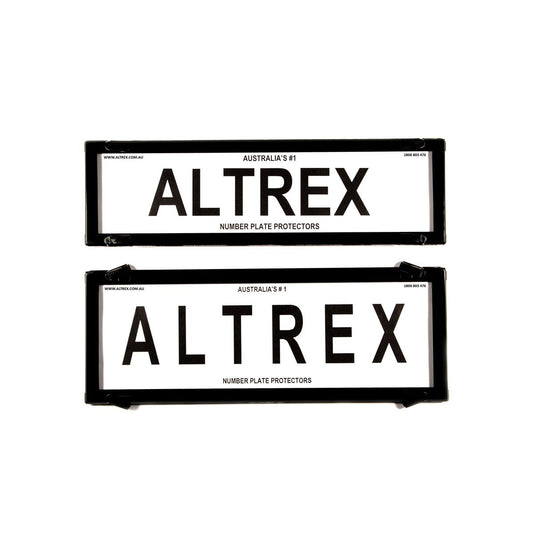 Altrex Number Plate Cover HSV & FPV Black Without Lines Slimline