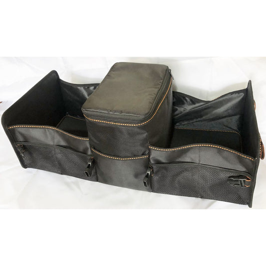 DUSC Storage Organiser In-Car Double Open Top with Cooler Bag