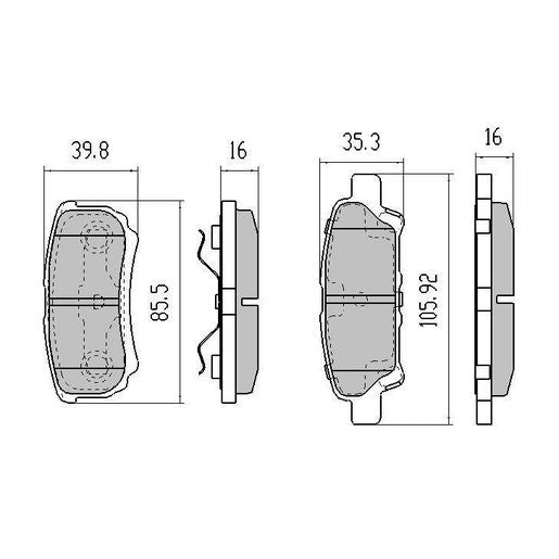 RDA Phantom Ceramic Brake Pad Set Rear RDC1686