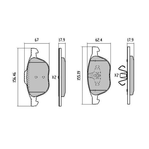 RDA Phantom Ceramic Brake Pad Set Front RDC1679