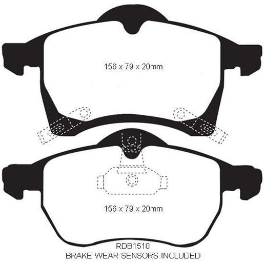 RDA GP Max Brake Pad Set Front RDB1510