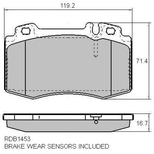 RDA Phantom Ceramic Brake Pad Set Front RDC1453