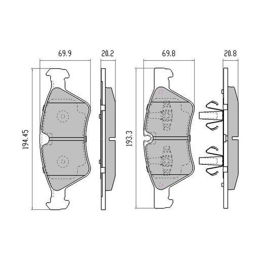 RDA Phantom Ceramic Brake Pad Set Front RDC2237