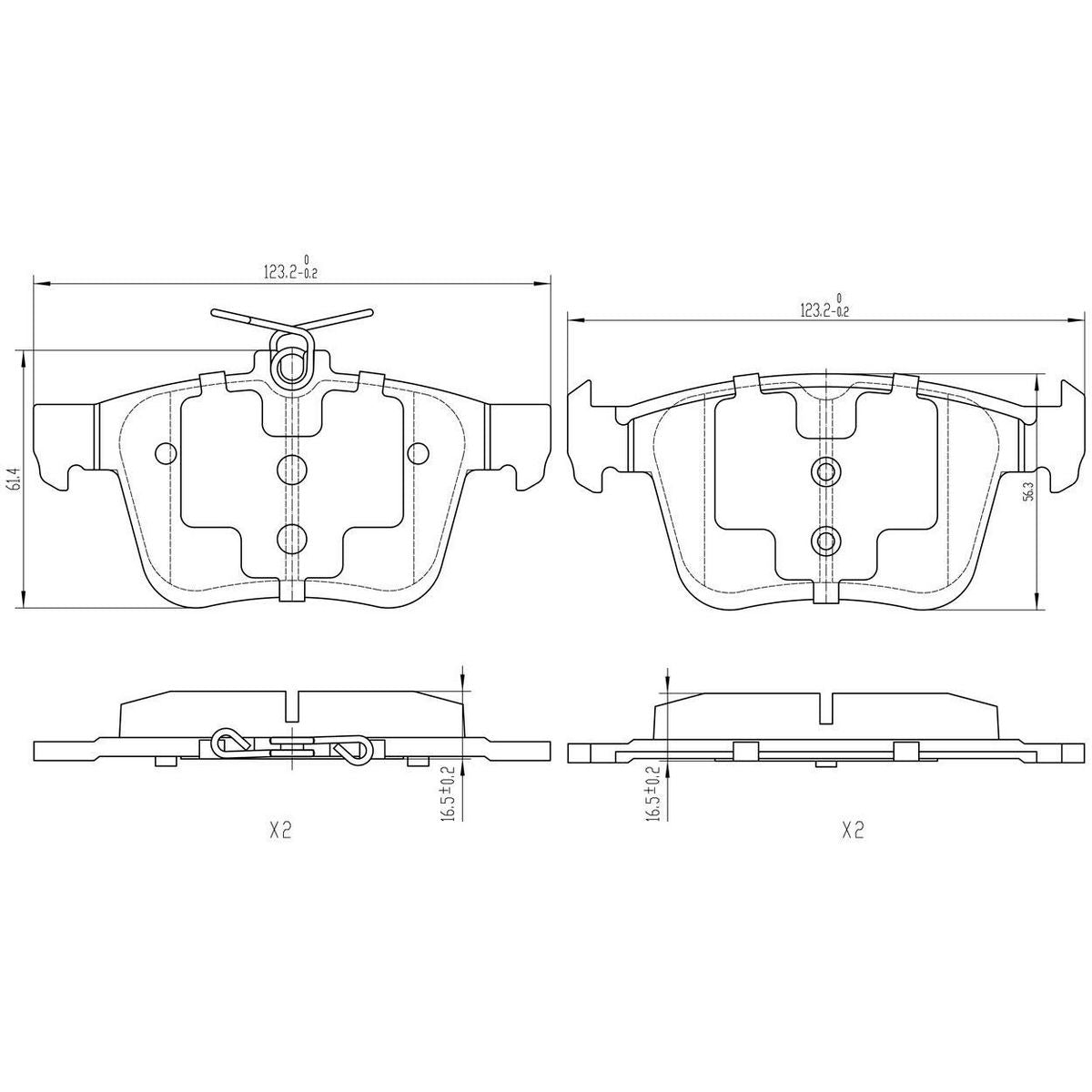 RDA Phantom Ceramic Brake Pad Set Rear RDC2245