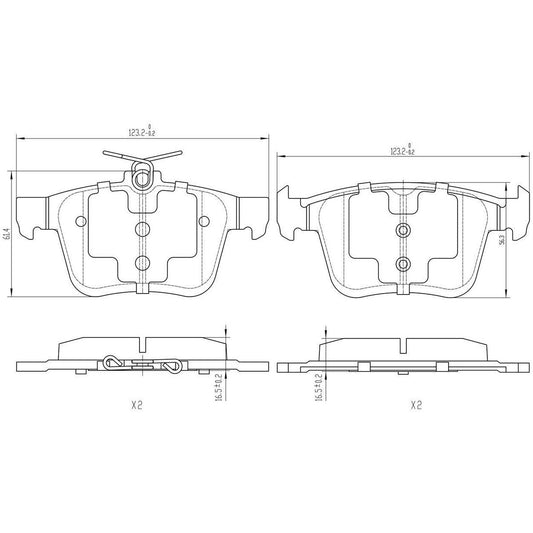 RDA Phantom Ceramic Brake Pad Set Rear RDC2245