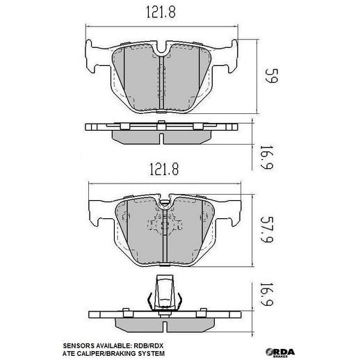 RDA Phantom Ceramic Brake Pad Set Rear RDC2247
