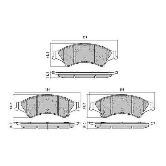 RDA GP Max Brake Pad Set Front RDB2202
