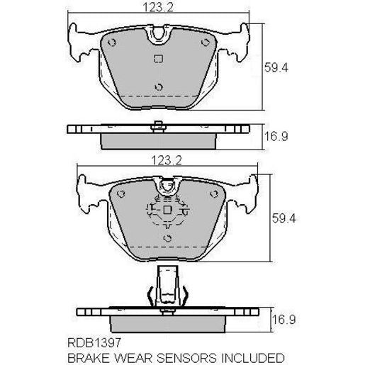 RDA Phantom Ceramic Brake Pad Set Rear RDC1397