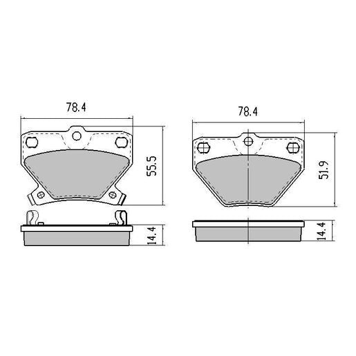 RDA Phantom Ceramic Brake Pad Set Rear RDC1429