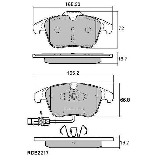 RDA GP Max Brake Pad Set Front RDB2217