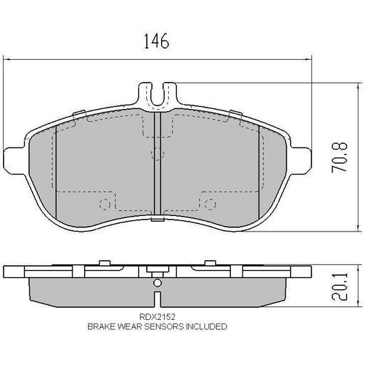 RDA Phantom Ceramic Brake Pad Set Front RDC2152
