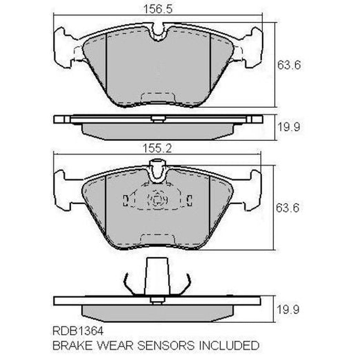 RDA Phantom Ceramic Brake Pad Set Front RDC1364