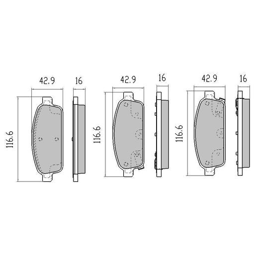RDA GP Max Brake Pad Set Rear RDB2069