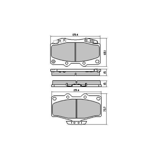 RDA GP Max Brake Pad Set Front RDB1149