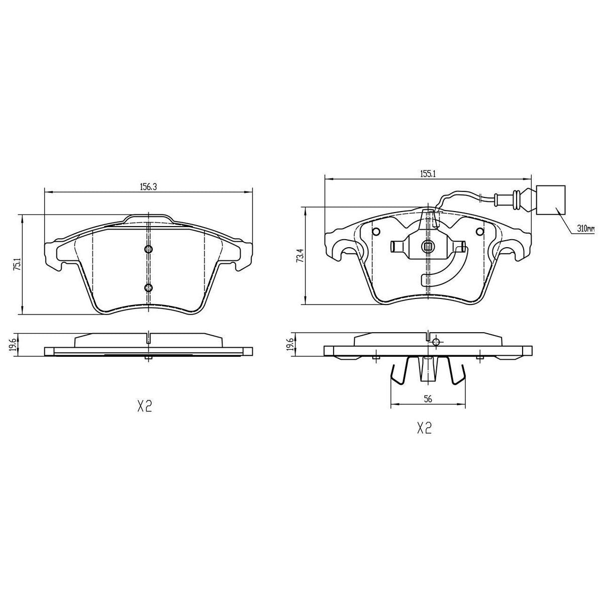 RDA Phantom Ceramic Brake Pad Set Front RDC2051