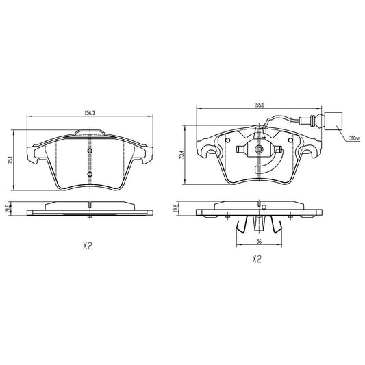 RDA Phantom Ceramic Brake Pad Set Front RDC2051
