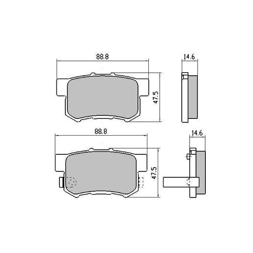 RDA Phantom Ceramic Brake Pad Set Rear RDC1142