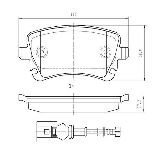 RDA Phantom Ceramic Brake Pad Set Rear RDC2052