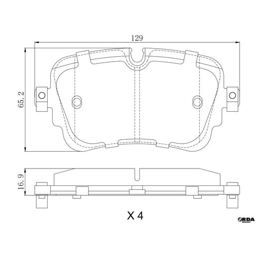 RDA GP Max Brake Pad Set Rear RDB2460