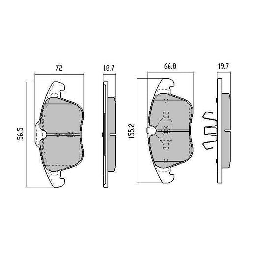 RDA Phantom Ceramic Brake Pad Set Front RDC2038