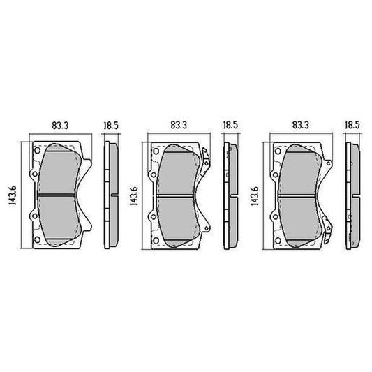 RDA Phantom Ceramic Brake Pad Set Front RDC2036