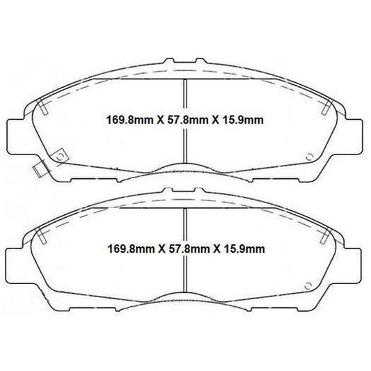 RDA GP Max Brake Pad Set Front RDB2451