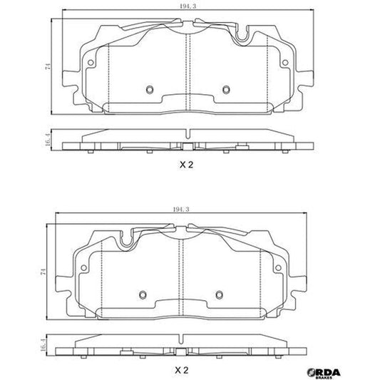 RDA GP Max Brake Pad Set Front RDB2459