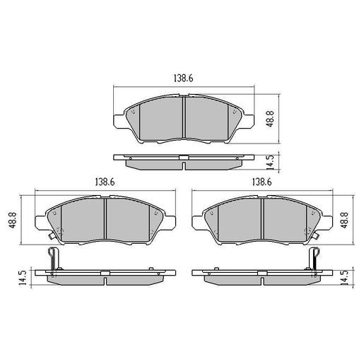 RDA Phantom Ceramic Brake Pad Set Front RDC2015