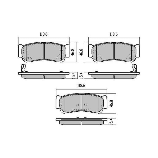 RDA GP Max Brake Pad Set Rear RDB2006