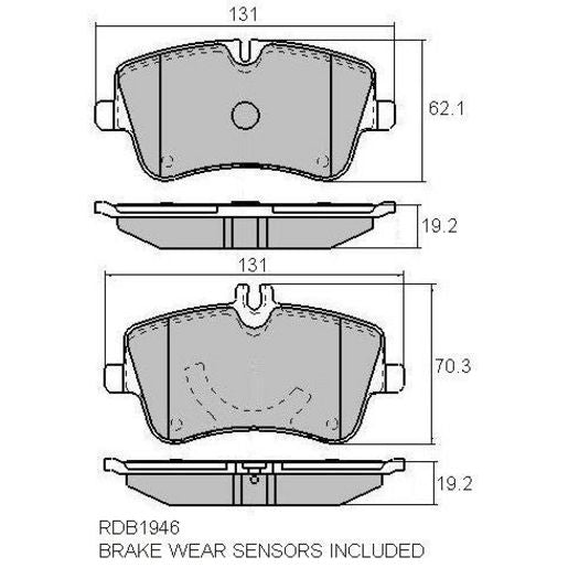 RDA Phantom Ceramic Brake Pad Set Front RDC1946