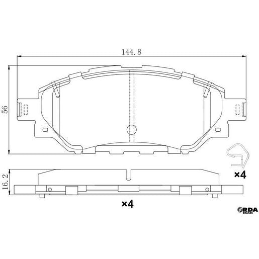 RDA Brakes Extreme Brake Pad Set Front RDX2447SM