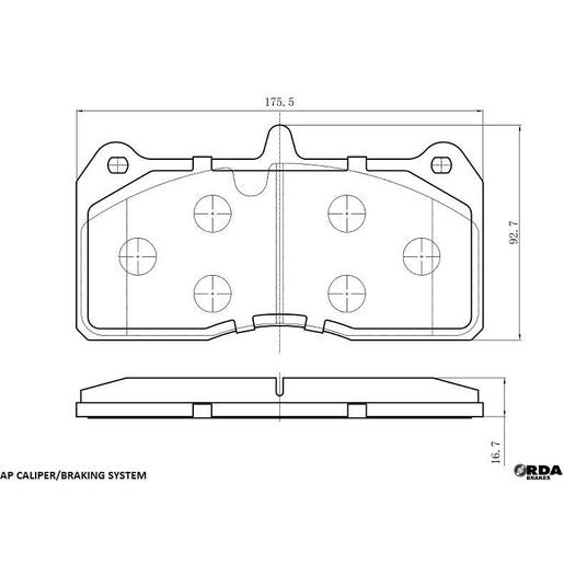 RDA Phantom Ceramic Brake Pad Set Front RDC2440