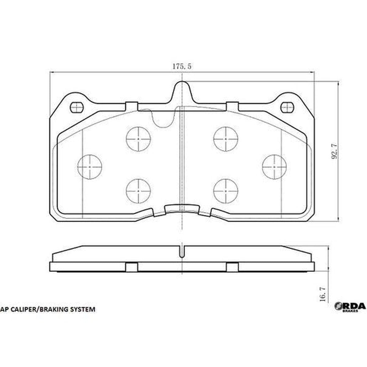 RDA Phantom Ceramic Brake Pad Set Front RDC2440