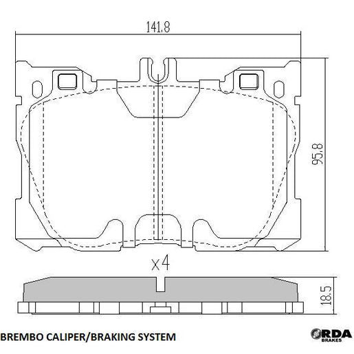 RDA Extreme Brake Pads Front RDX2418SM