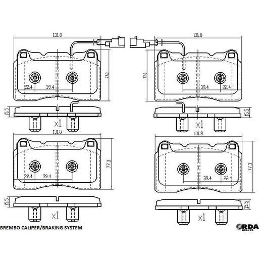 RDA Phantom Ceramic Brake Pad Set Front RDC2404