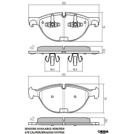 RDA Brakes Extreme Brake Pad Set Front RDX2405SM