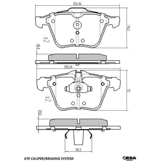 RDA Brakes Extreme Brake Pad Set Front RDX2410SM