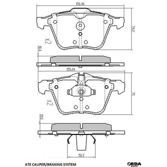 RDA GP Max Brake Pad Set Front RDB2410