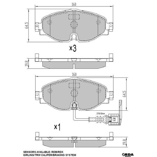 RDA Brakes Extreme Brake Pad Set Front RDX2267SM