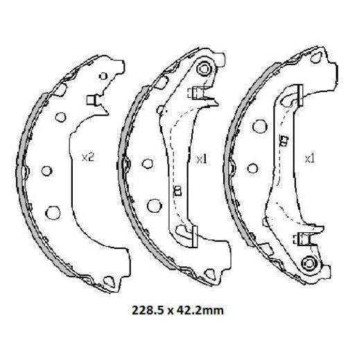 RDA Brake Shoe Set Rear R2037