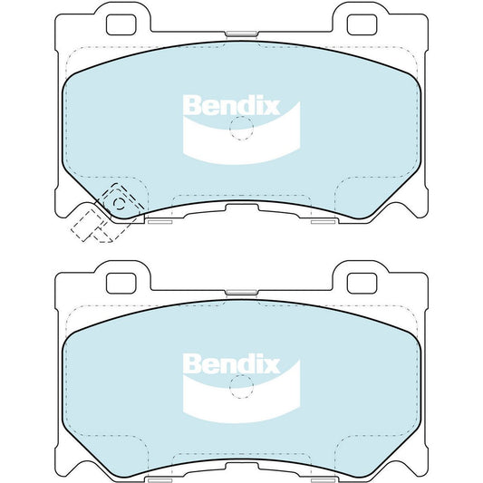 Bendix General CT Brake Pad Set Front DB2400 GCT