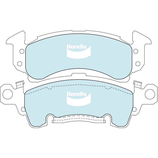Bendix 4x4 Brake Pad Set Front DB1771 -4WD