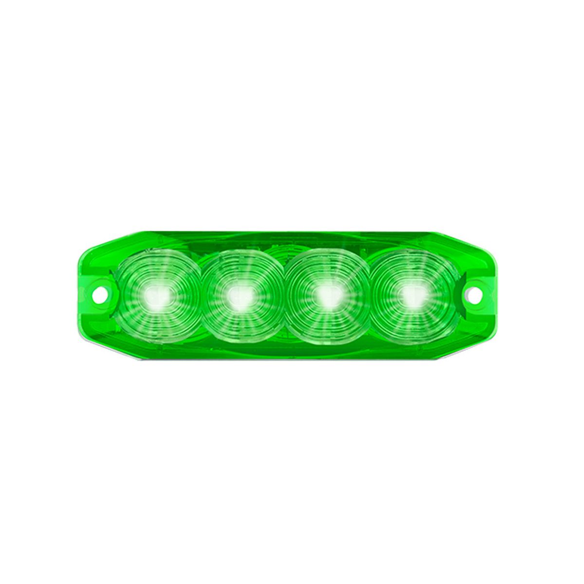 LED Autolamps Green Emergency Lamp SAE J595 Class 2 98mm  with Tape Fitting 120034GM