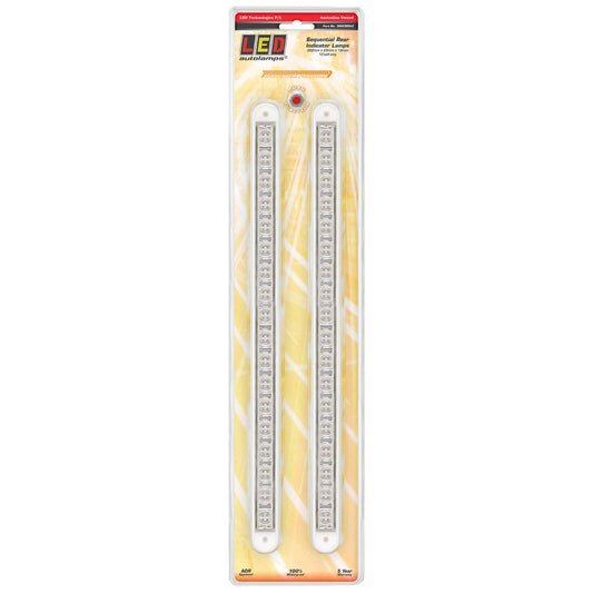 LED Autolamps Indicator Strip Lamp Sequential Clear 380 x 25mm 12V 380CSEQ-2